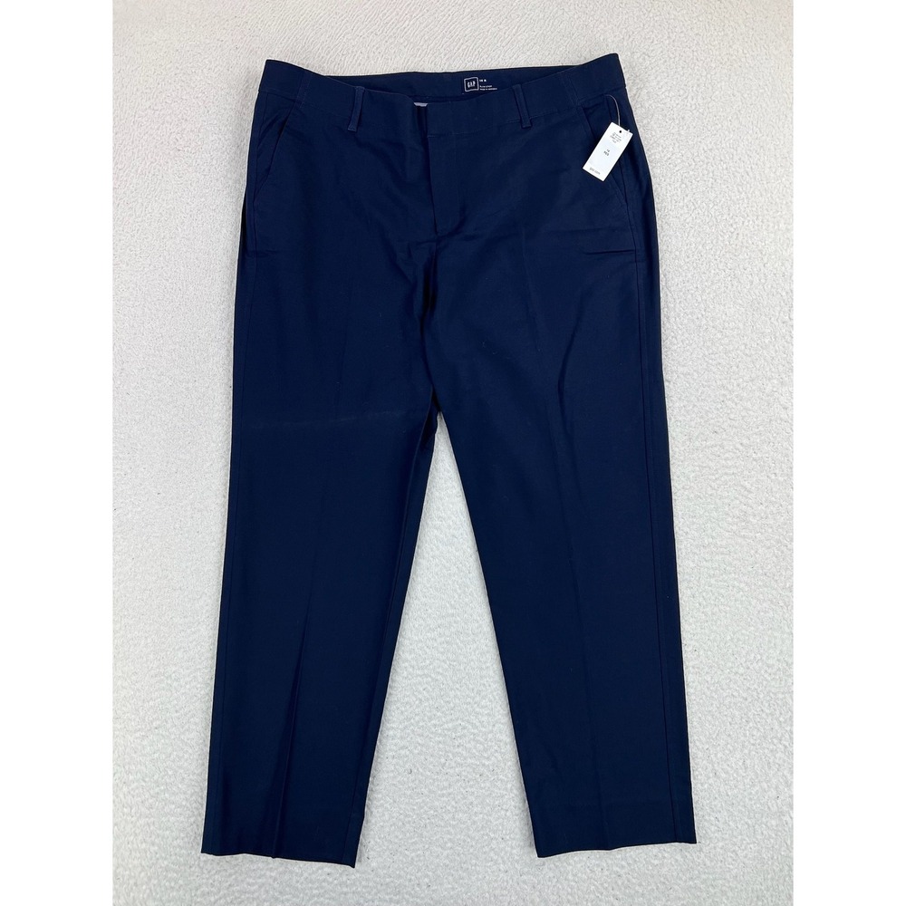 Gap Pants Womens 14 Blue Slim Crop Twill Stretch Ankle Work Office Casual NEW